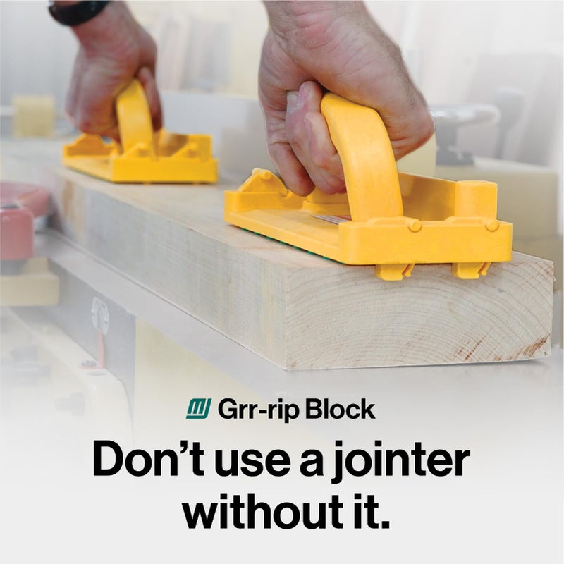 MICROJIG GRR-RIP-BLOCK Smart Push Block for Routers, Jointers, Band and Table Saws, Woodworking Tool, Extreme Grip, GB-1, Yellow/Green - Image 2